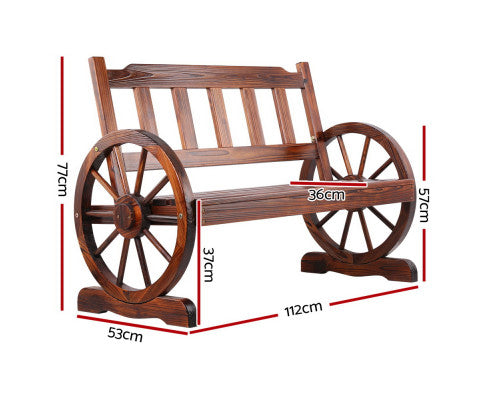Wooden wagon bench chair dimensions