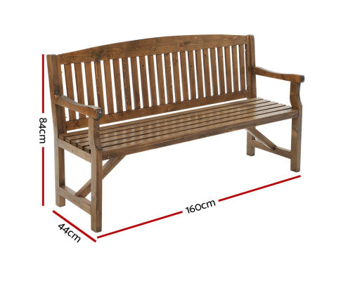 Wooden garden bench dimensions