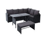  Outdoor Furniture Dining Setting Sofa Set Wicker 8 Seater Storage Cover Black