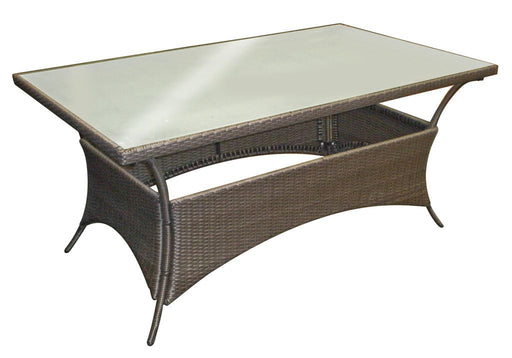 Tahlia PE Wicker And Glass Table
