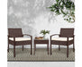 Outdoor Garden Furniture Set w/ Plant Decor on Top of the Table and a Garden Tree Beside it