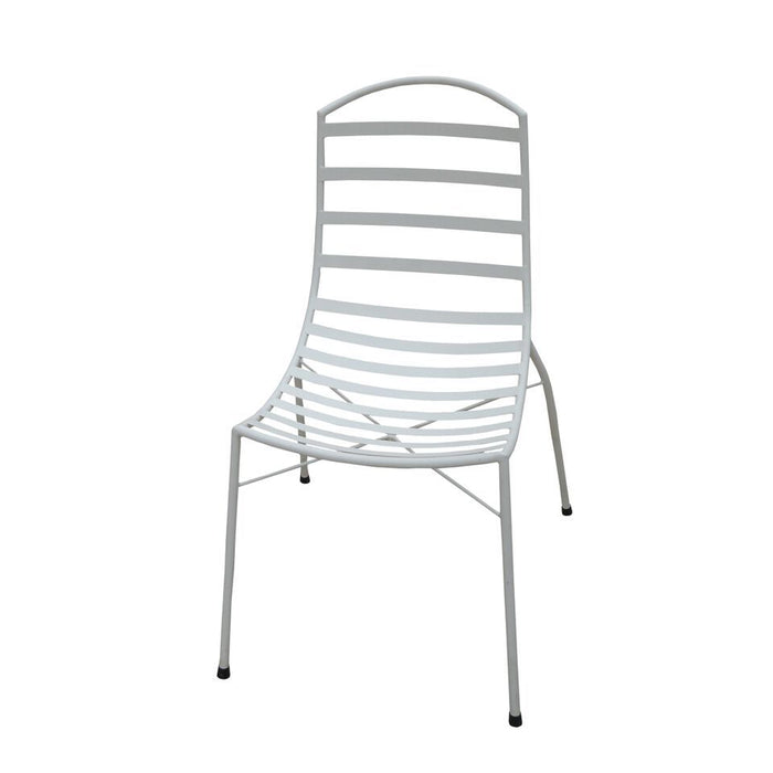 Sarah Slatted Chair Ant White - Set of 2