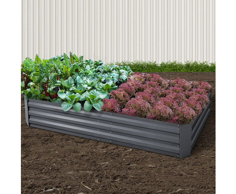 Garden Bed 2PCS 210 X 90 X 30 cm  Galvanized Steel Raised Planter