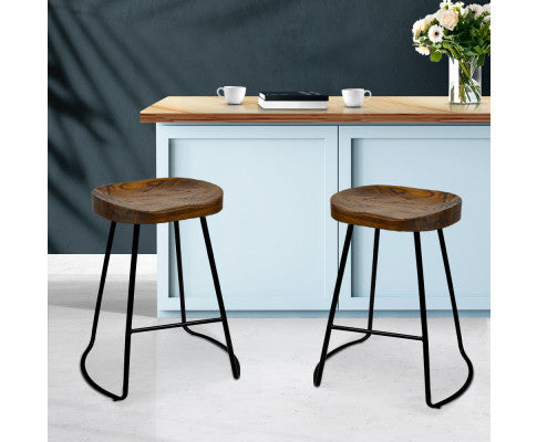 Bar Stool with Black Legs and Anti-slip Protection