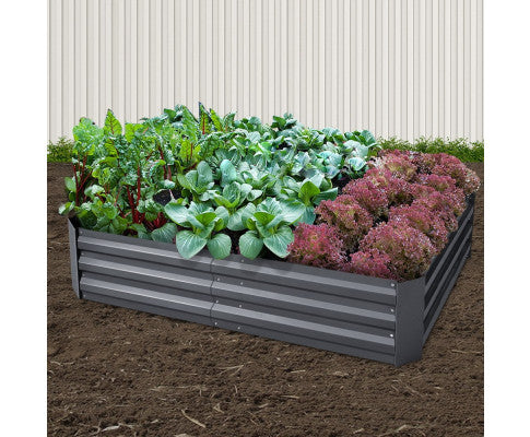 Garden Bed 2PCS 150 X 90 X 30 CM Galvanised Steel Raised Planter