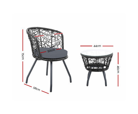 Dimensions of the Outdoor Furniture Set