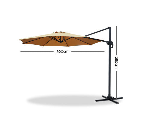 Dimensions of the Roma Outdoor Umbrella
