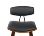 Bar Stool with PU Leather Padded Seat and Back rest