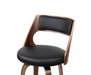 Wooden Bar Stool with PU Leather Padded Seat