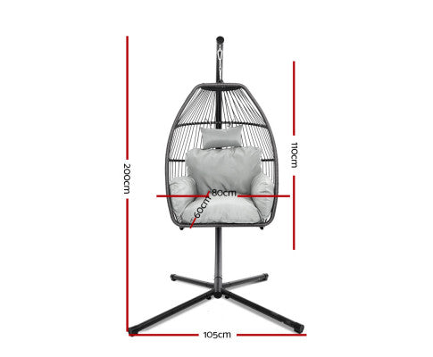 Dimensions of the Egg Hammock Hanging Chair with Stand