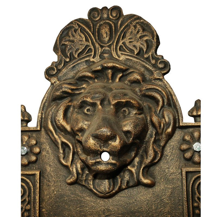 Lion Wall Fountain Set - Bronze Head