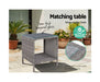 Gardeon Outdoor Setting Table Patio Furniture Grey 