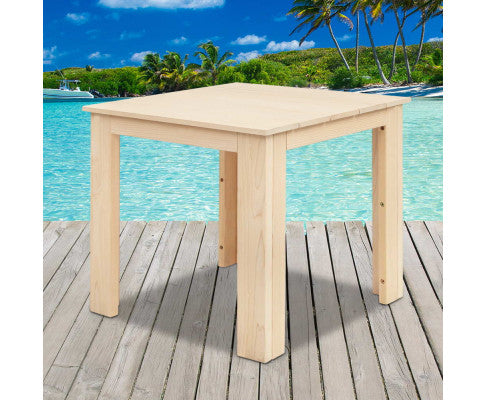 Wooden Table In Poolside