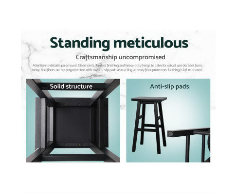Anti Slip and Solid Structure Feature of Wooden Barstool