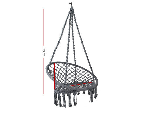 Hammock Swing Chair - Grey, Outdoor Hammock, Garden Hammock, Dimensions