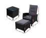 Dimensions of the 5 pc Outdoor Furniture Set