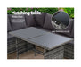 9 Seater furniture set w/ 5 mm tempered glass table