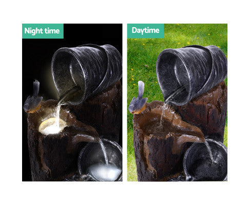 Water Fountain During Daytime and Night time