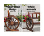 Garden wagon wheel designed bench w/ armrest