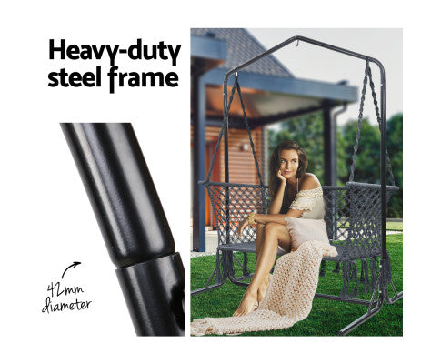 Garden Hammock with Heavy Duty Steel Frame 