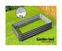  Galvanised Steel Garden Bed Aluminium Grey with Pegs  Included