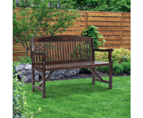 Garden wooden bench
