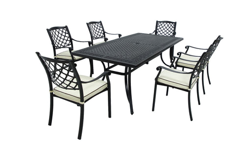 positano 7 piece table and chairs