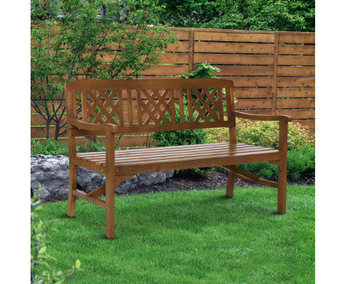Outdoor garden bench brown