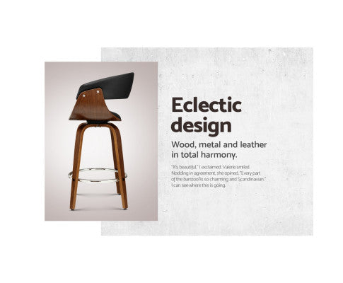Key Features of the Black Wooden Bar Stool