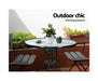 Outdoor Garden Table Steel Glass