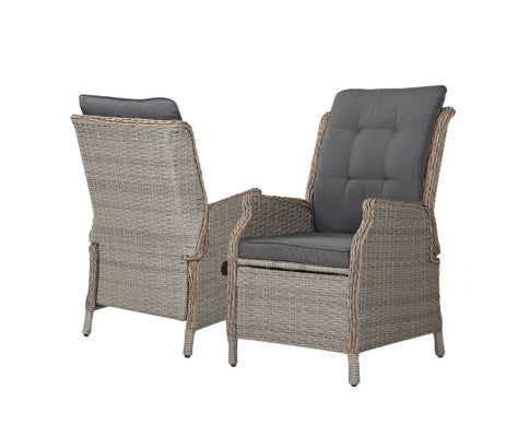 Front & Back Side of the Outdoor Sun Lounge Recliner