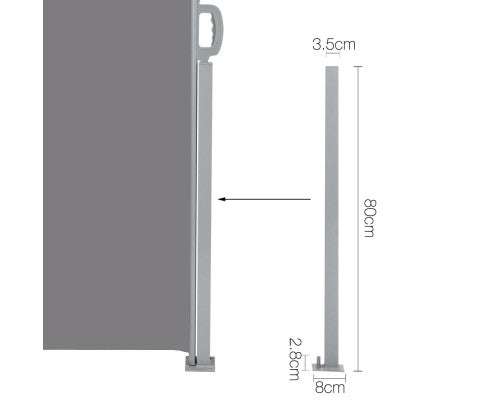 Side awning frame height