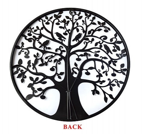 Back Tree of Life Hanging Metal Back View