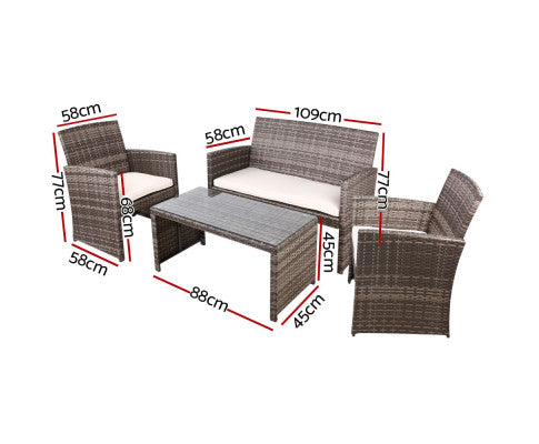 Outdoor lounge setting dimensions