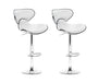 2 Bar Stool with PU Leather and Gas Lift