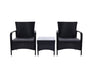 Outdoor Furniture Patio Set Wicker Outdoor Conversation Set Chairs Table 3PCS