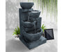 Gardeon 4 Tier Solar Powered Water Fountain with Light - Blue