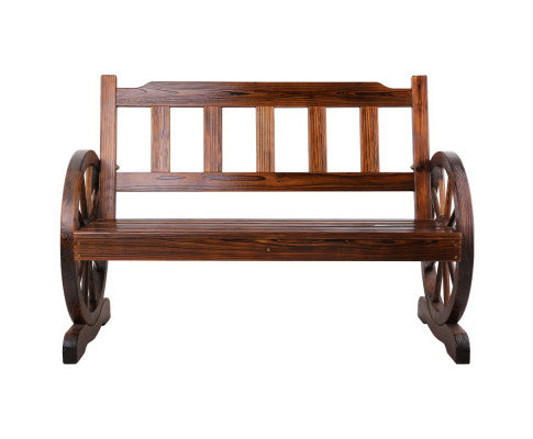 Wooden wagon bench chair front