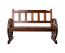 Wooden wagon bench chair front