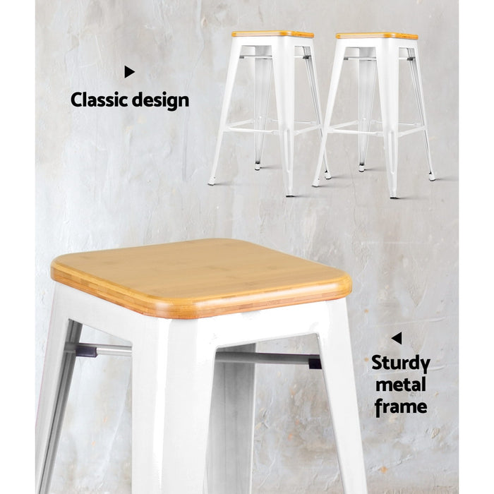 Barstools w/ elegant design and metal frame feature