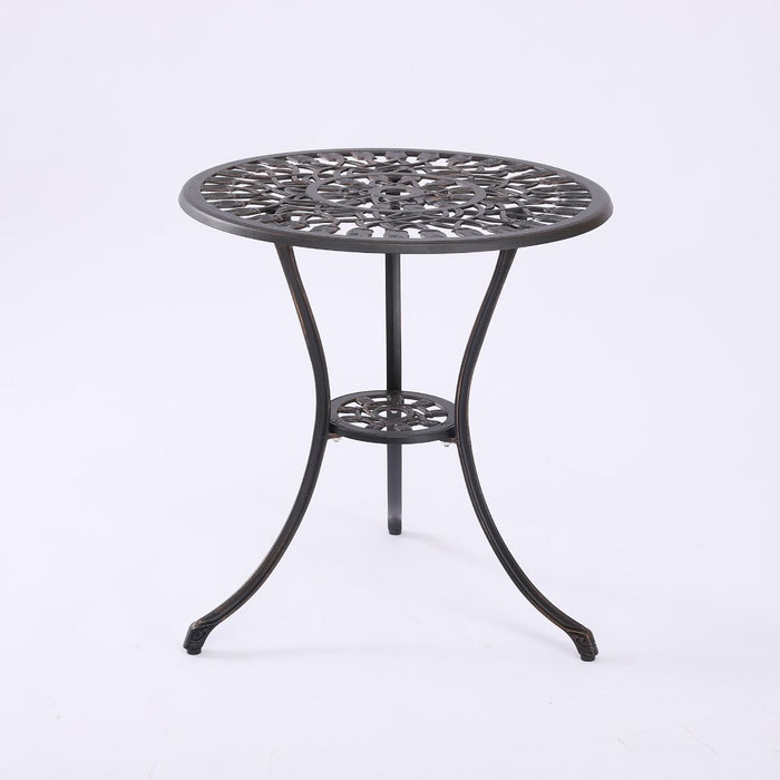 Dominique outdoor table cast iron black