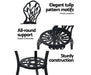 All Around Support & Elegant Tulip Pattern of the Cast Aluminium Table & Chair Set