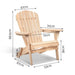 Dimensions of the Wooden Adirondack Chair