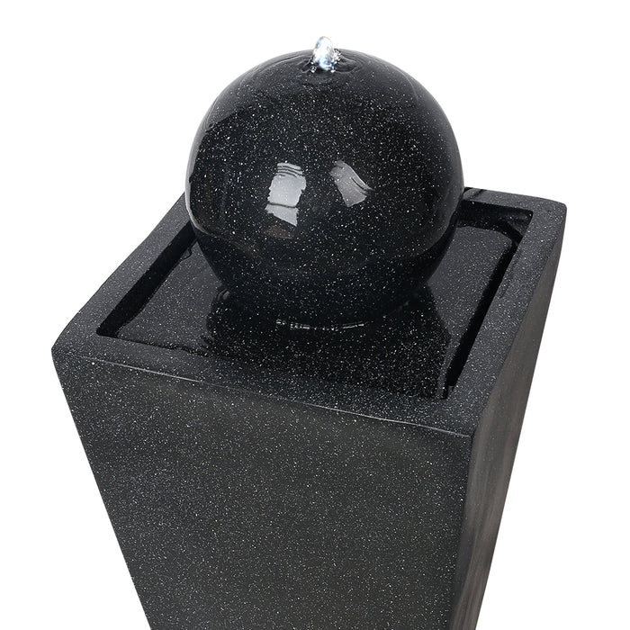 Water Fountain Black Solitary Globe 