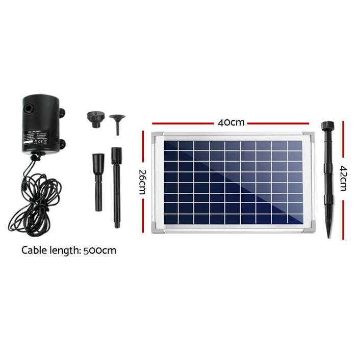 Gardeon 650L/H Submersible Fountain Pump with Solar Panel