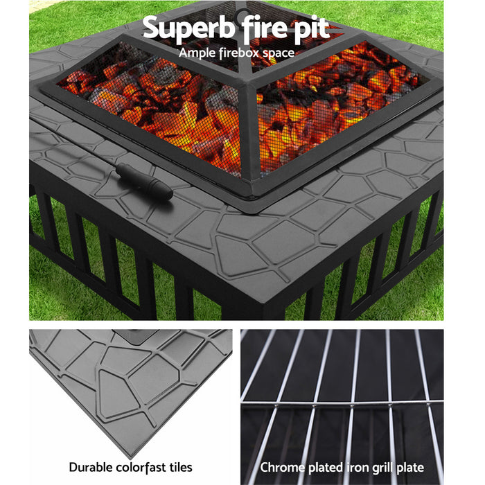 Firepit Firebox Chrome Plated Grill Plate
