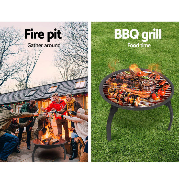 Outdoor Firepit BBQ Grill
