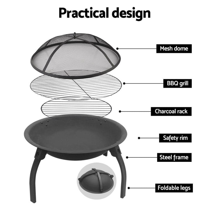 Outdoor BBQ Grill w/ Practical Design