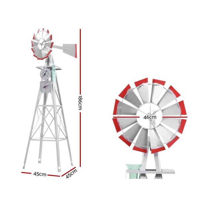 Windmill Metal Ornament Dimensions