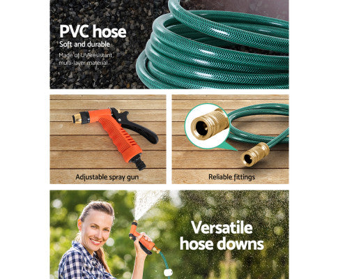 Garden spray w/ versatile pvc hose
